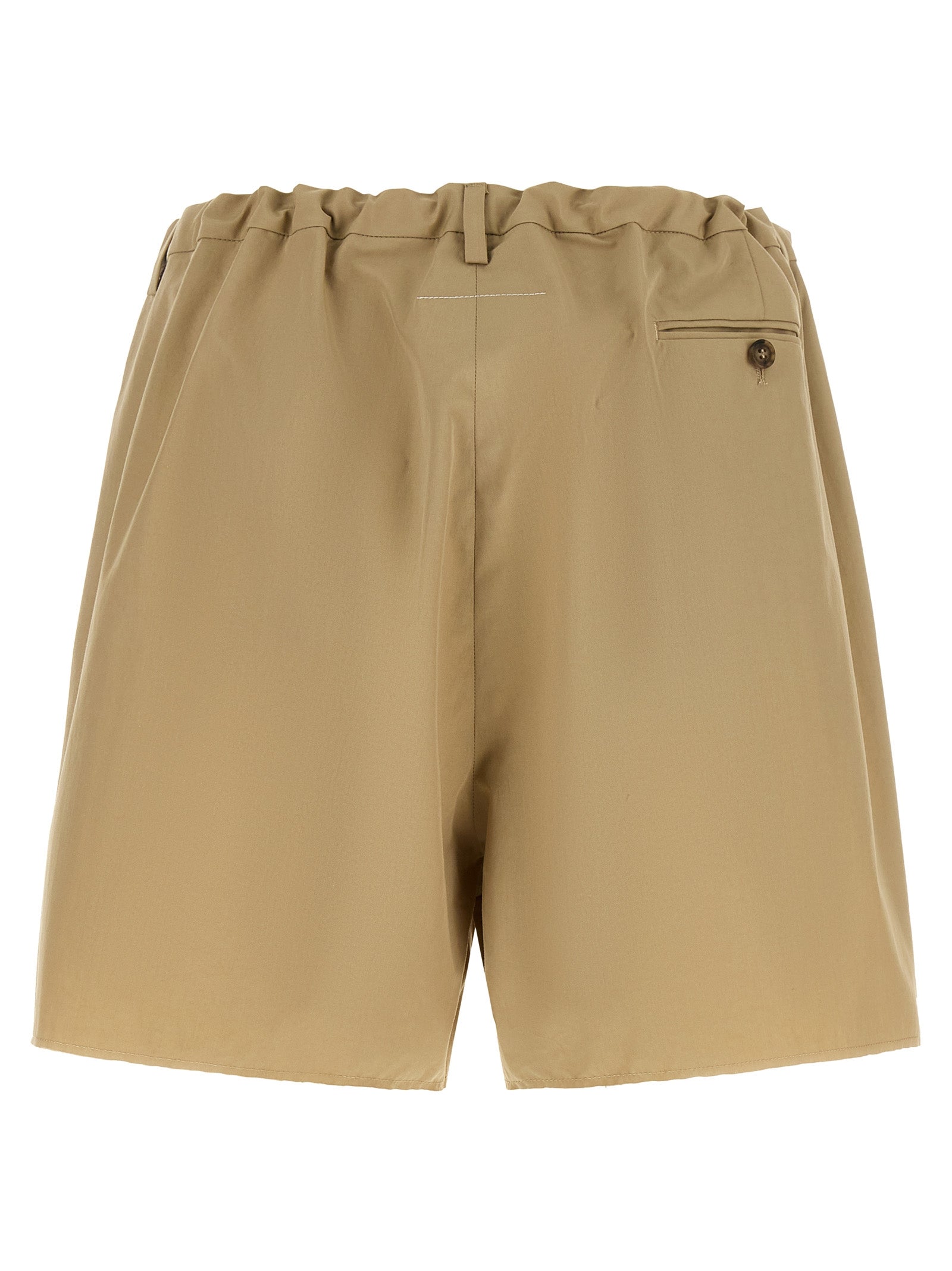 Mm6 Maison Margiela White Stitch Line Shorts