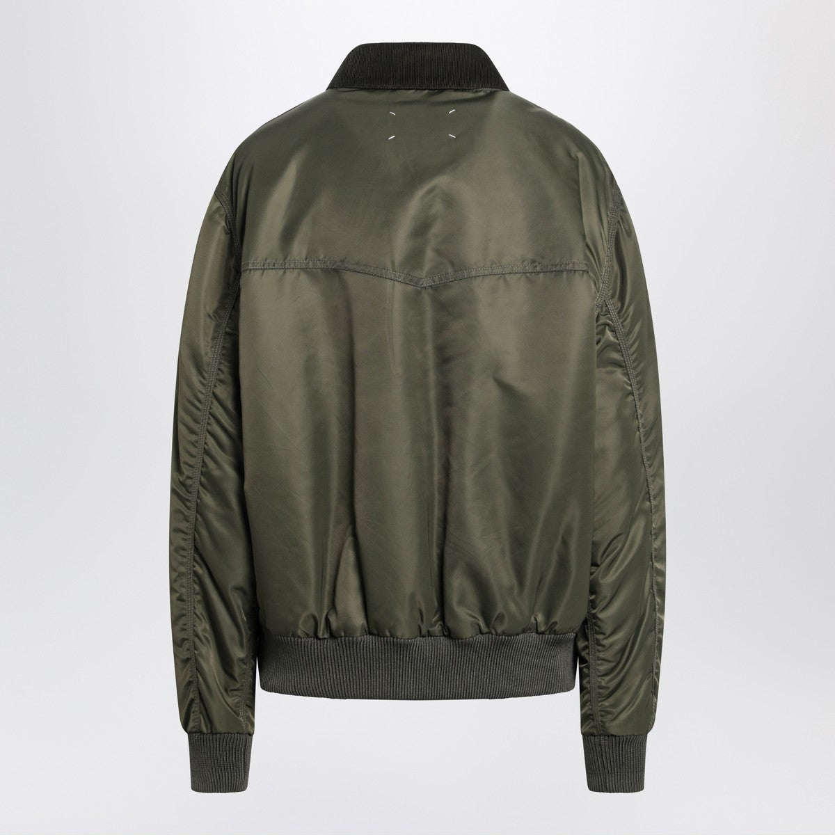 Maison Margiela Khaki green padded nylon bomber jacket