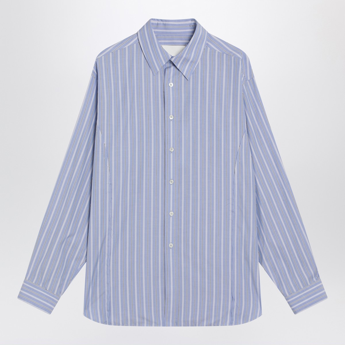 Maison Margiela Light blue striped cotton shirt