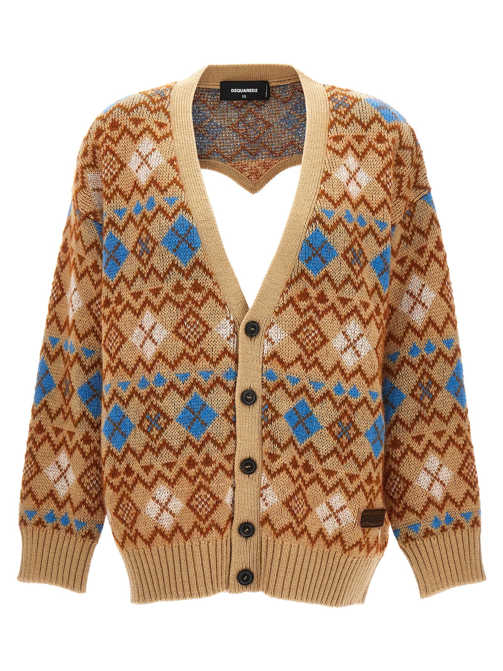 Dsquared2 Heart Vintage Shetland Cardigan