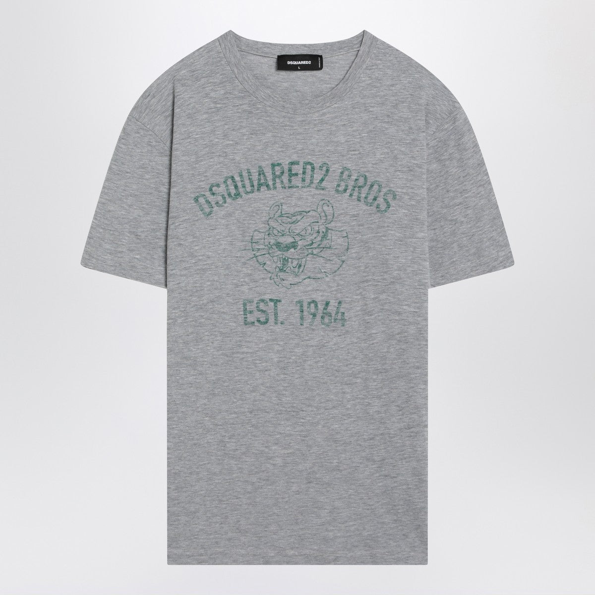 Dsquared2 Grey mélange T-shirt with logo print