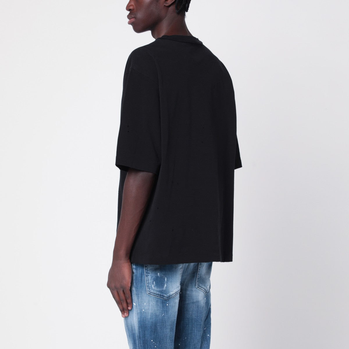 Dsquared2 Black cotton T-shirt with logo