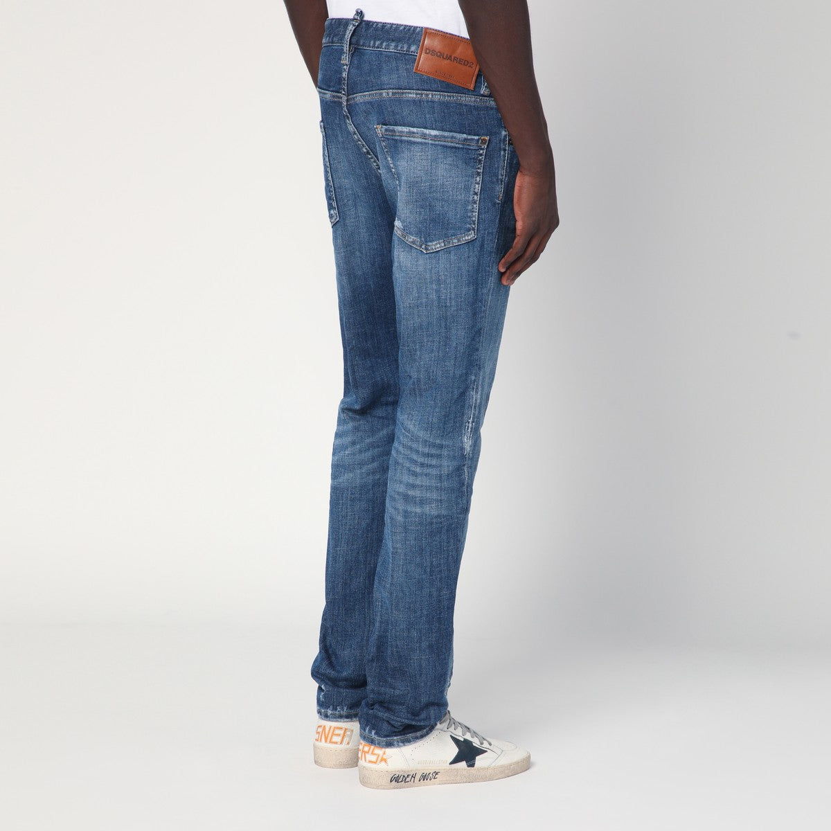 Dsquared2 Medium Perfecto Wash Cool Guy jeans in faded blue