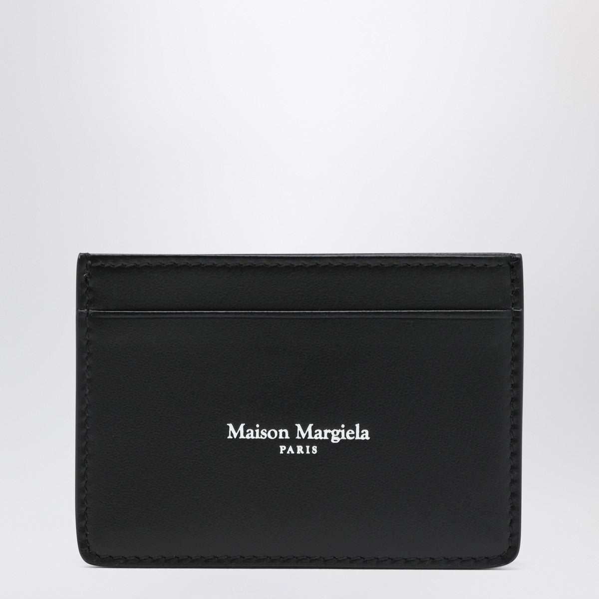 Maison Margiela Black leather cardholder with logo