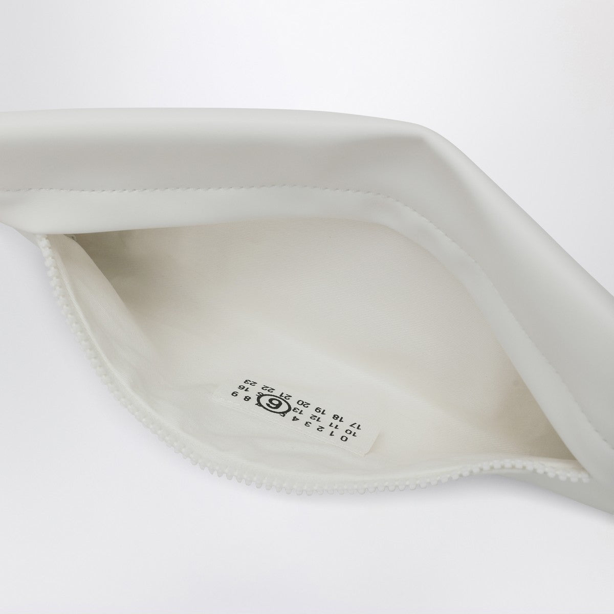 MM6 Maison Margiela White fabric clutch numeric