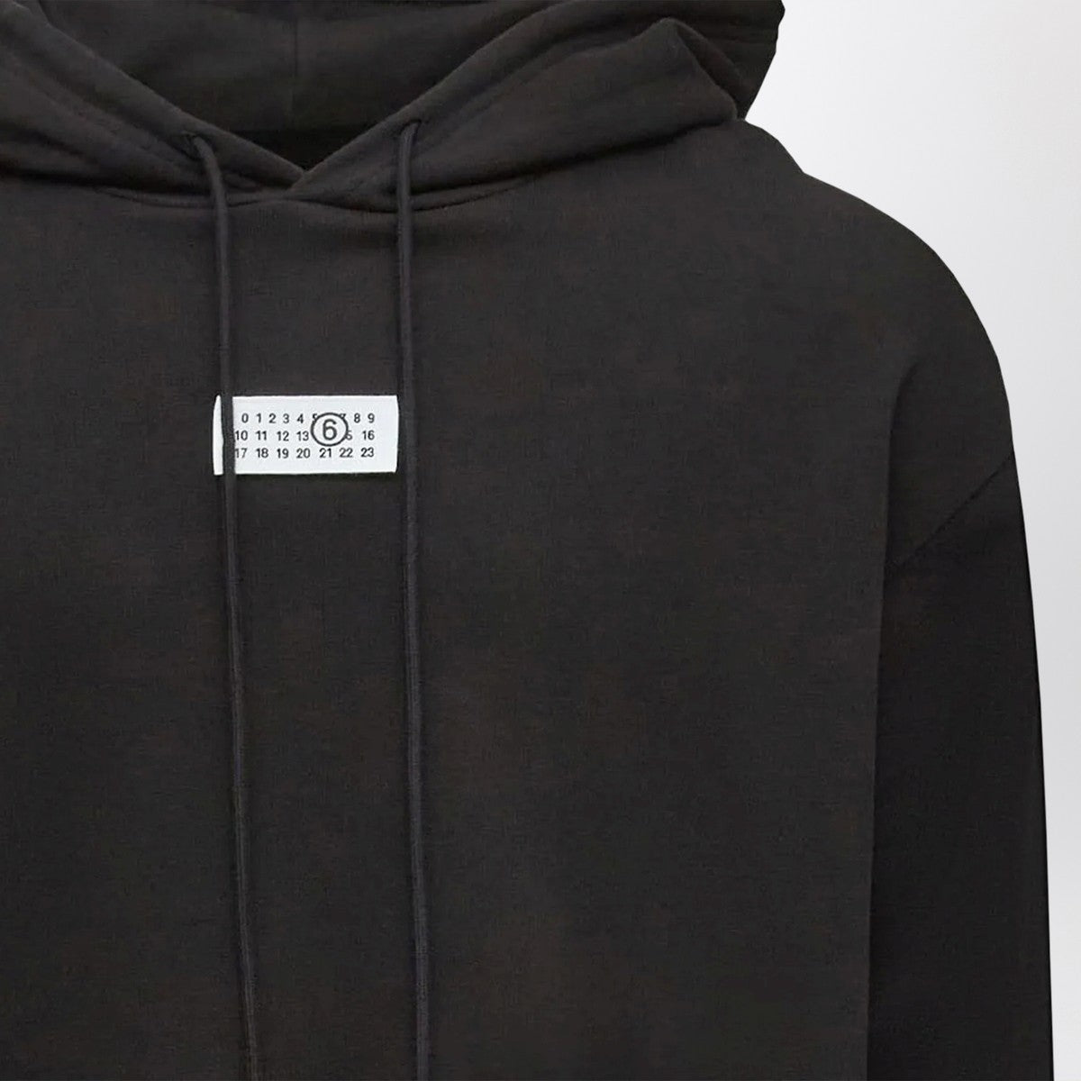 MM6 Maison Margiela Black Numeric cotton hoodie