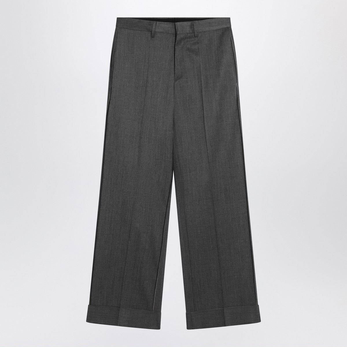 MM6 Maison Margiela Wide grey wool-blend trousers