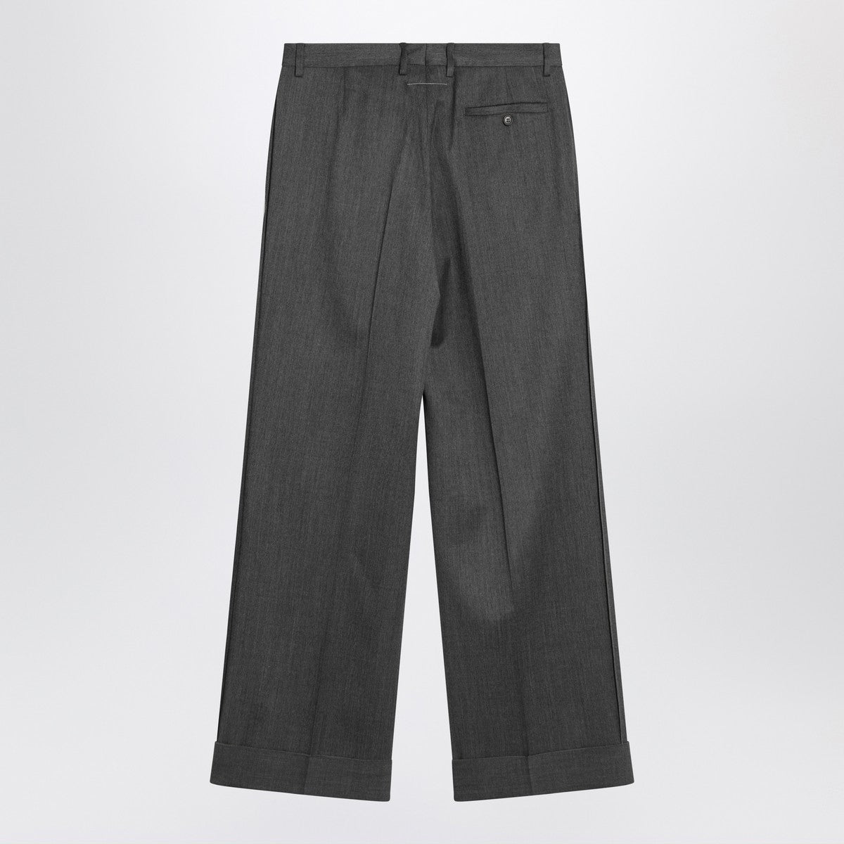 MM6 Maison Margiela Wide grey wool-blend trousers