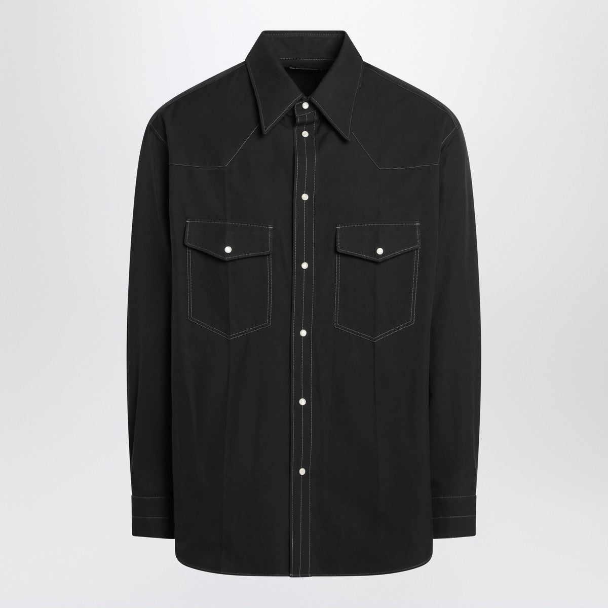 LEMAIRE Black Western cotton shirt