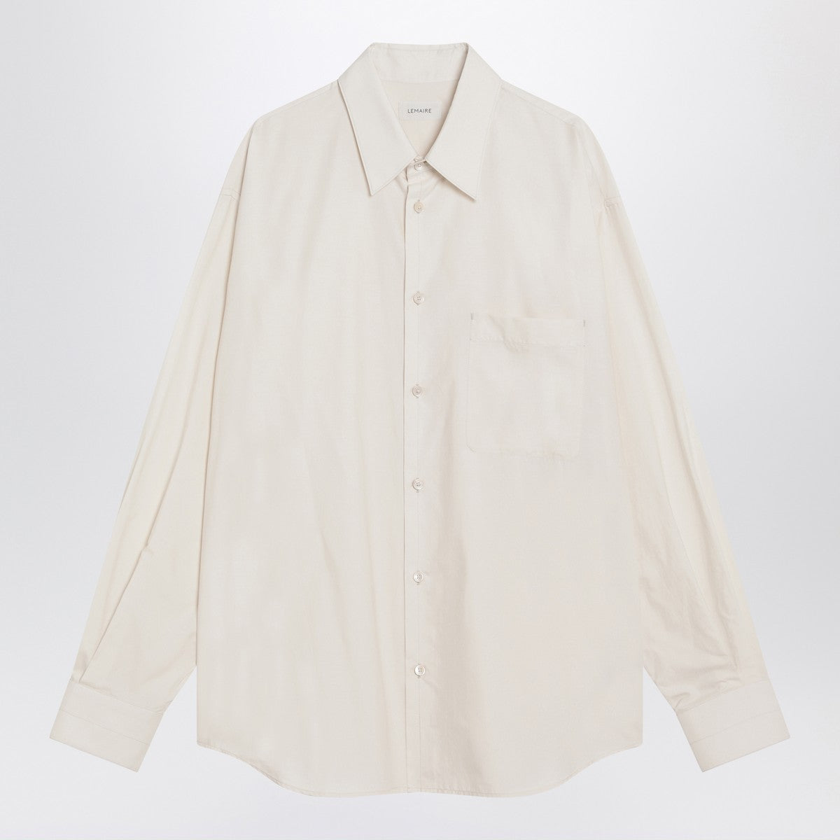 LEMAIRE Ivory cotton and silk shirt