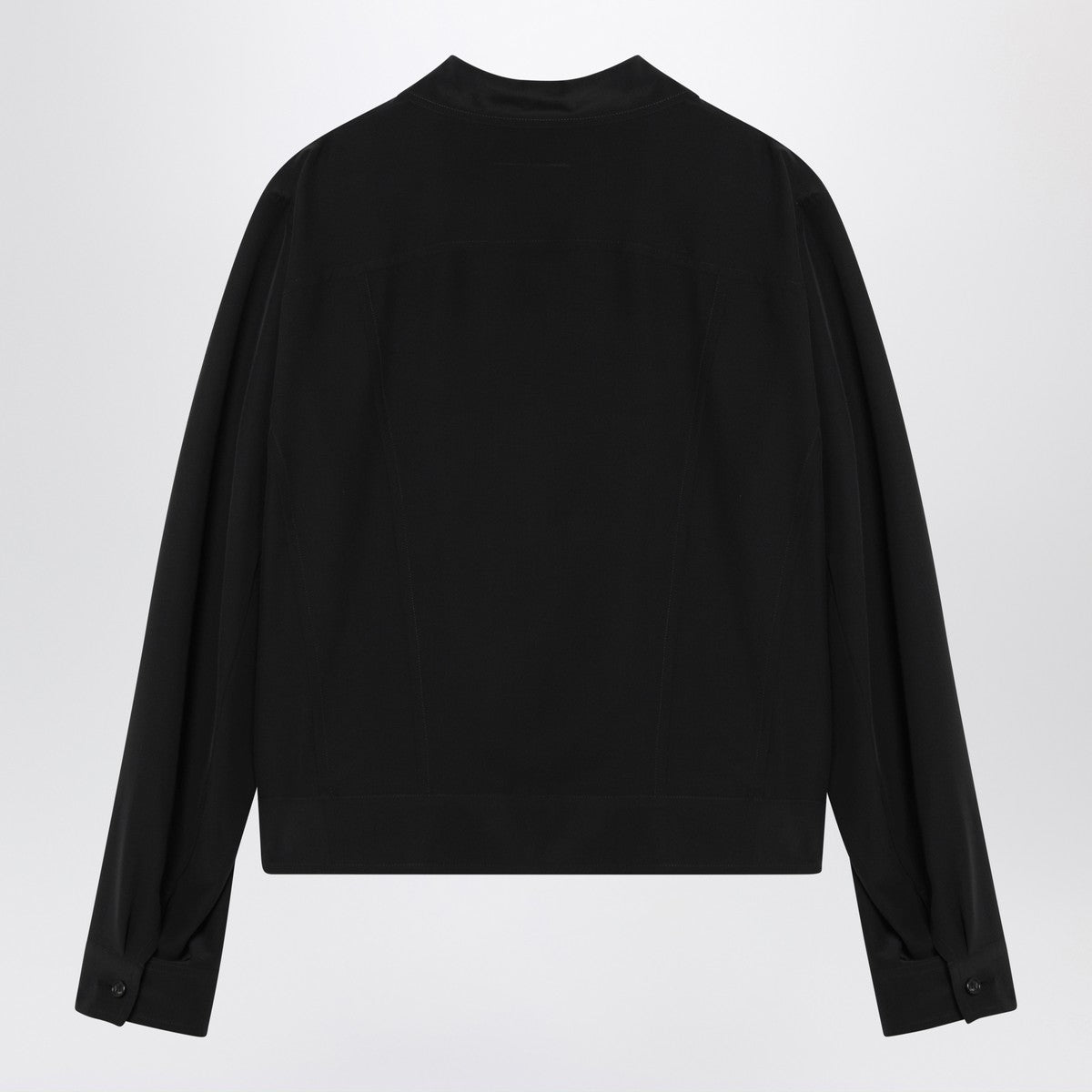 MM6 Maison Margiela Black zip-up silk jacket