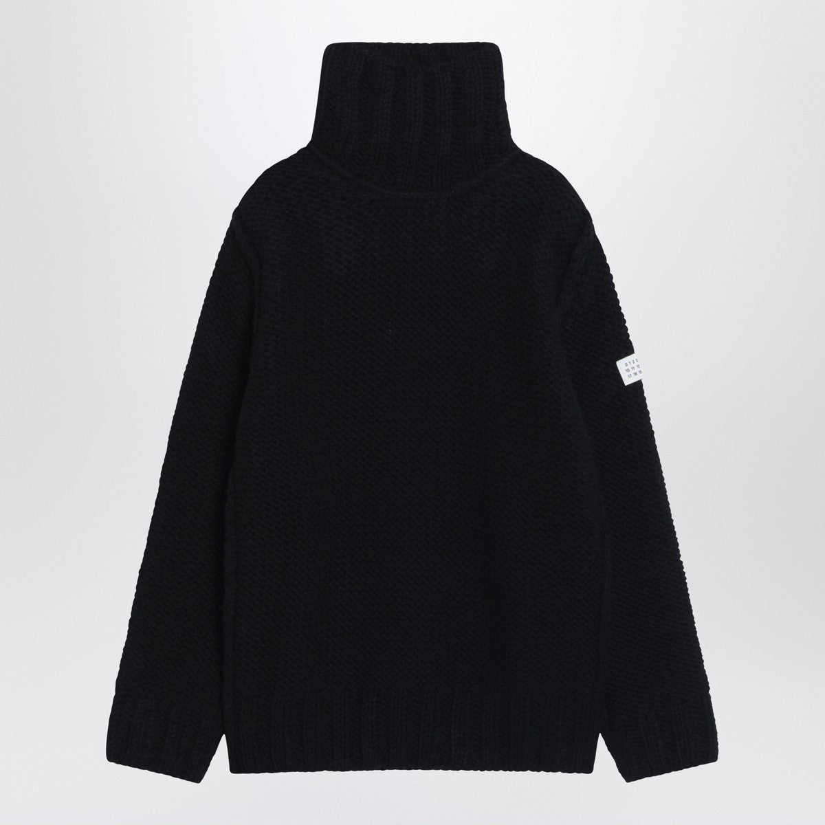 MM6 Maison Margiela Black wool turtleneck sweater