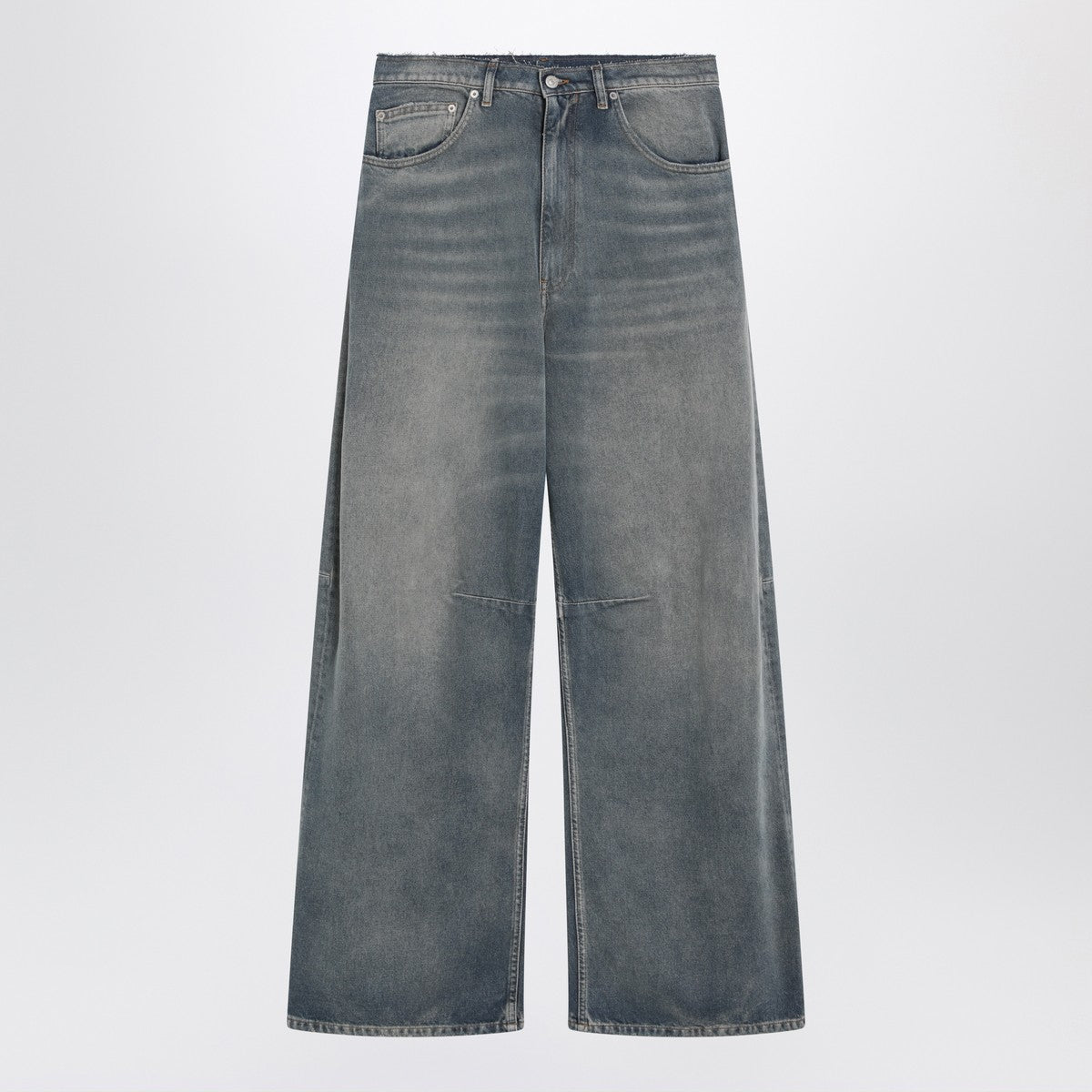 MM6 Maison Margiela Wide-leg washed blue denim jeans