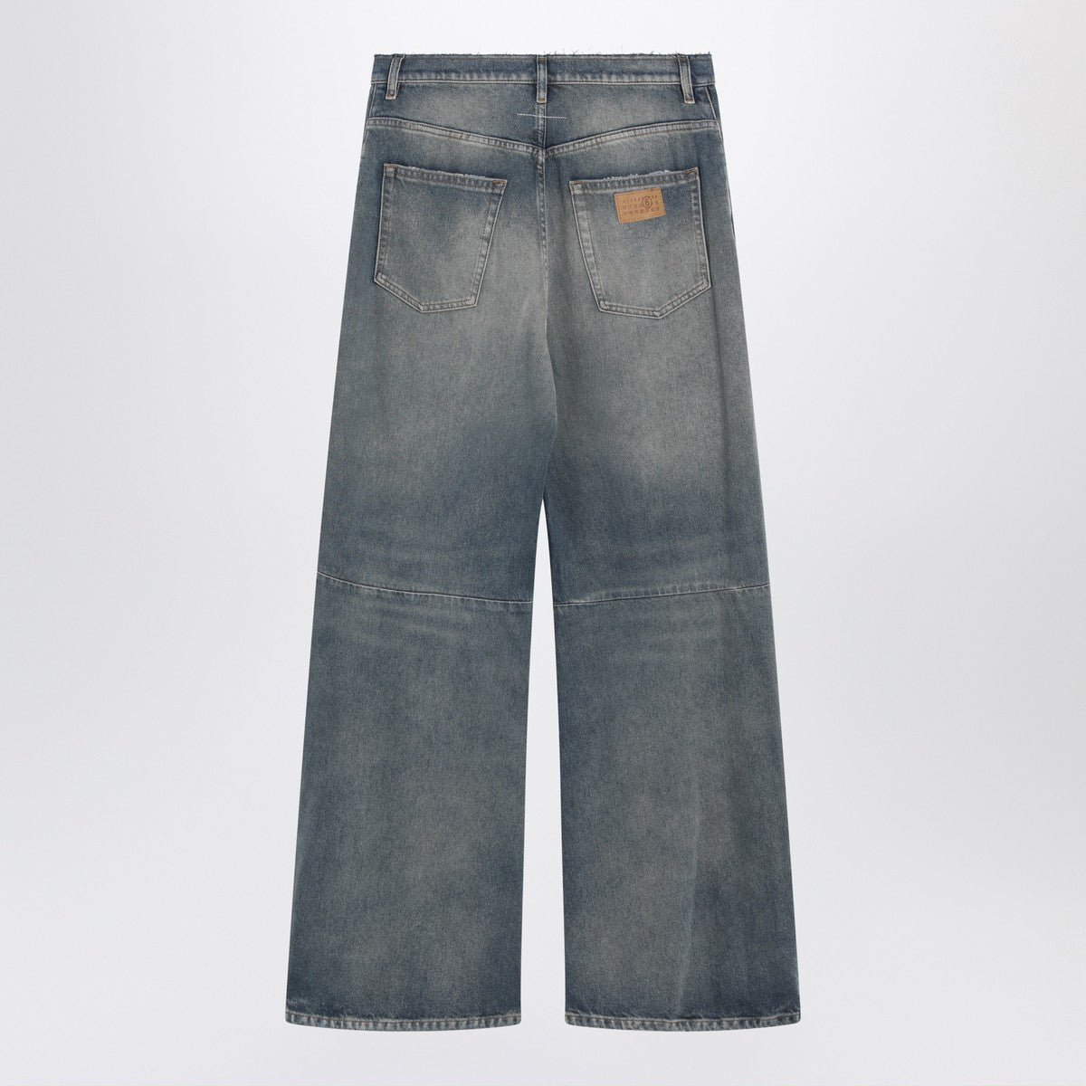 MM6 Maison Margiela Wide-leg washed blue denim jeans