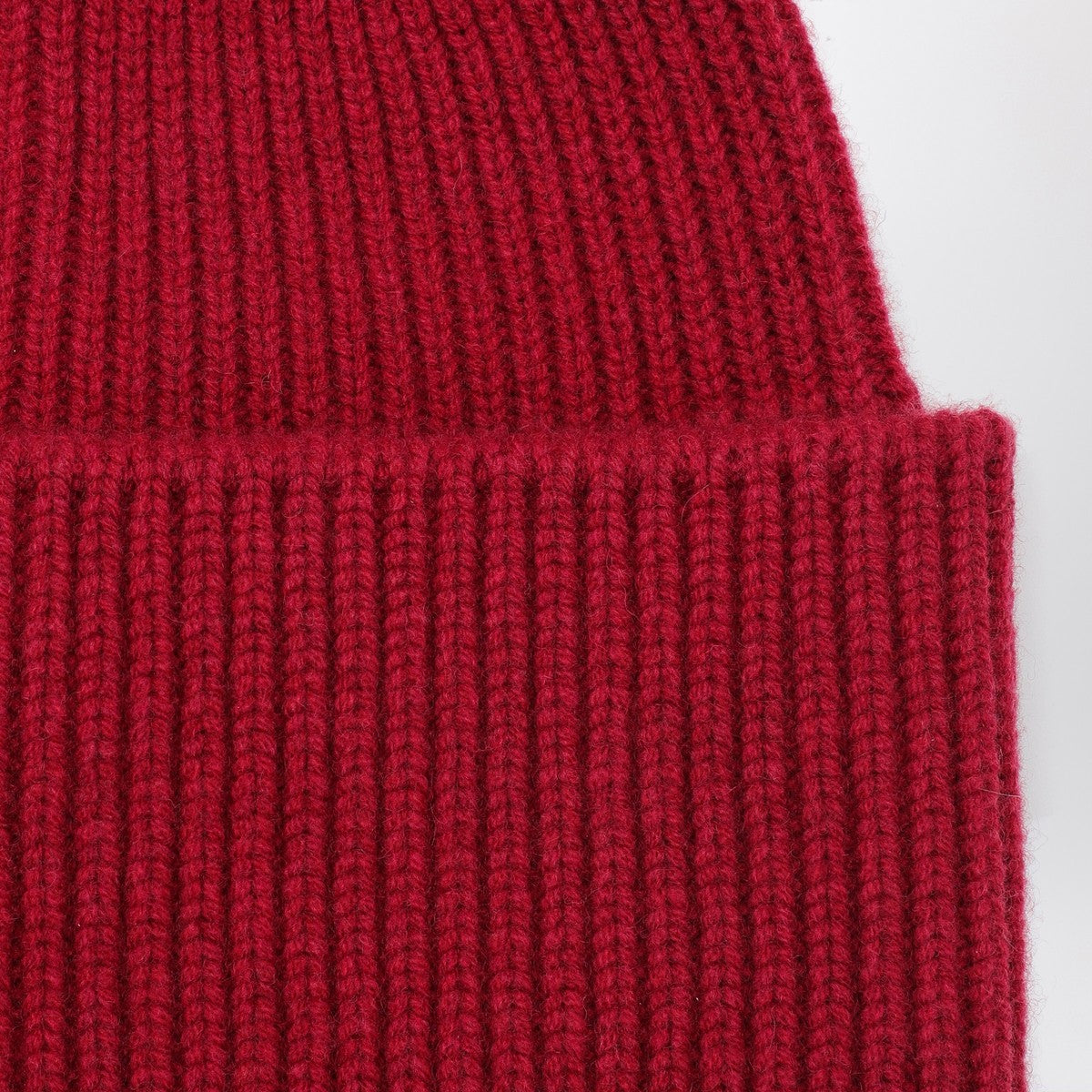 Destin Burgundy wool and cashmere beanie