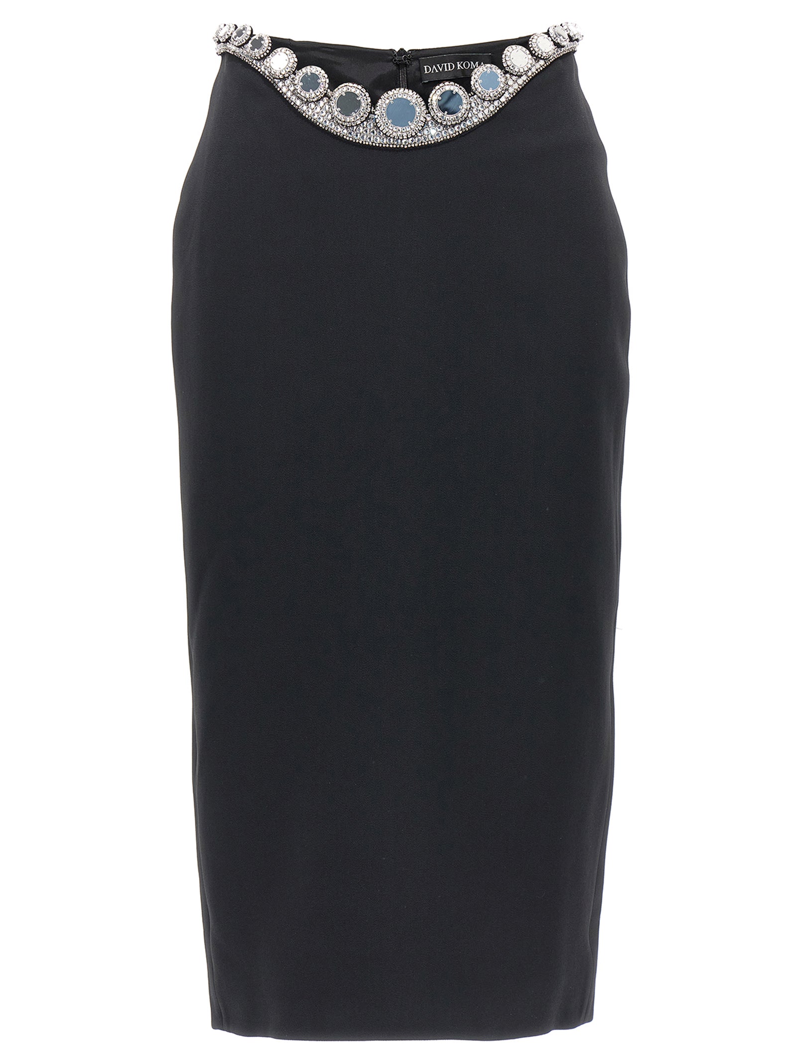 David Koma Puffer Circle Embroidery Skirt