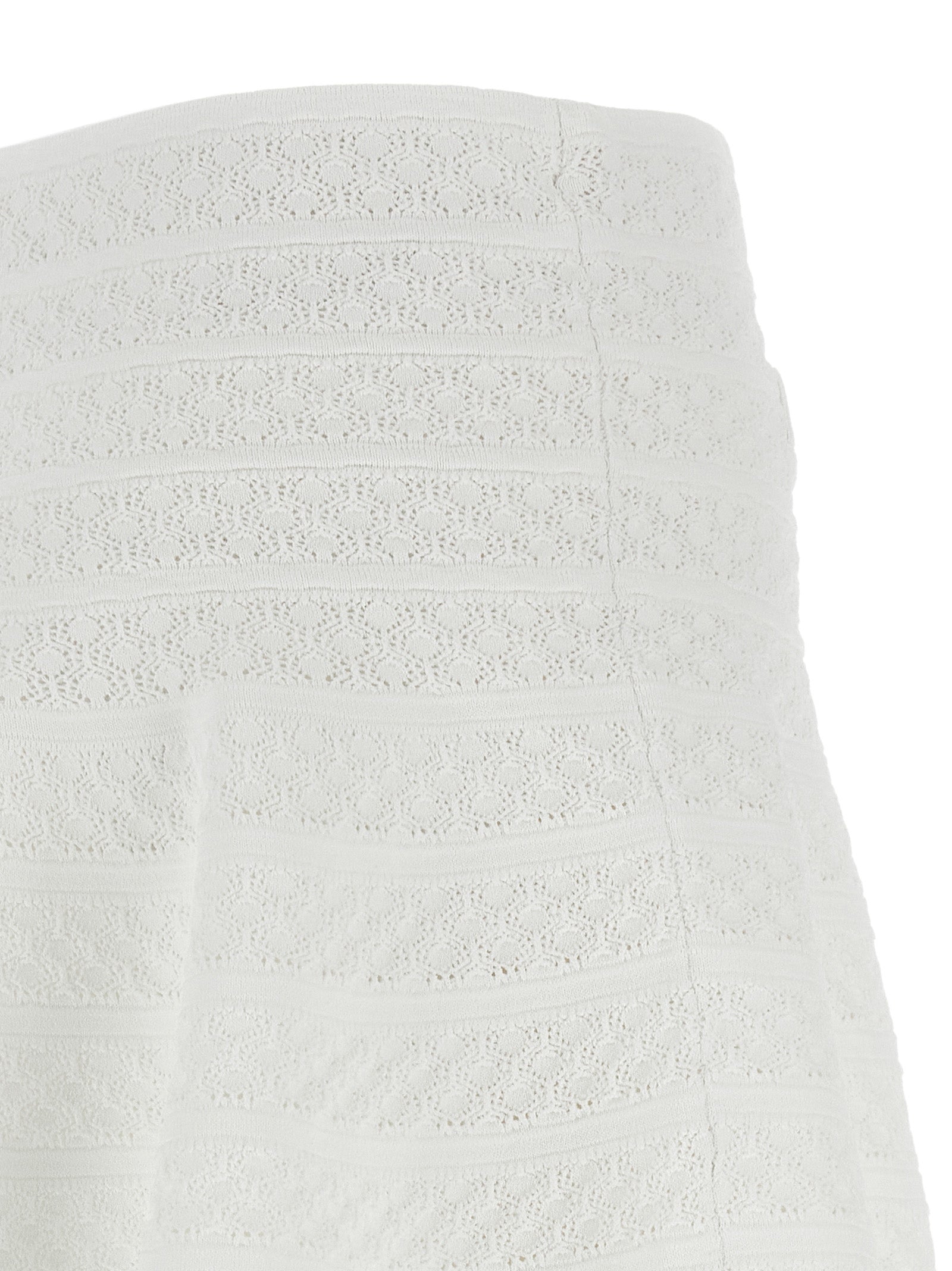 Self-Portrait Pointelle Knit Mini Skirt