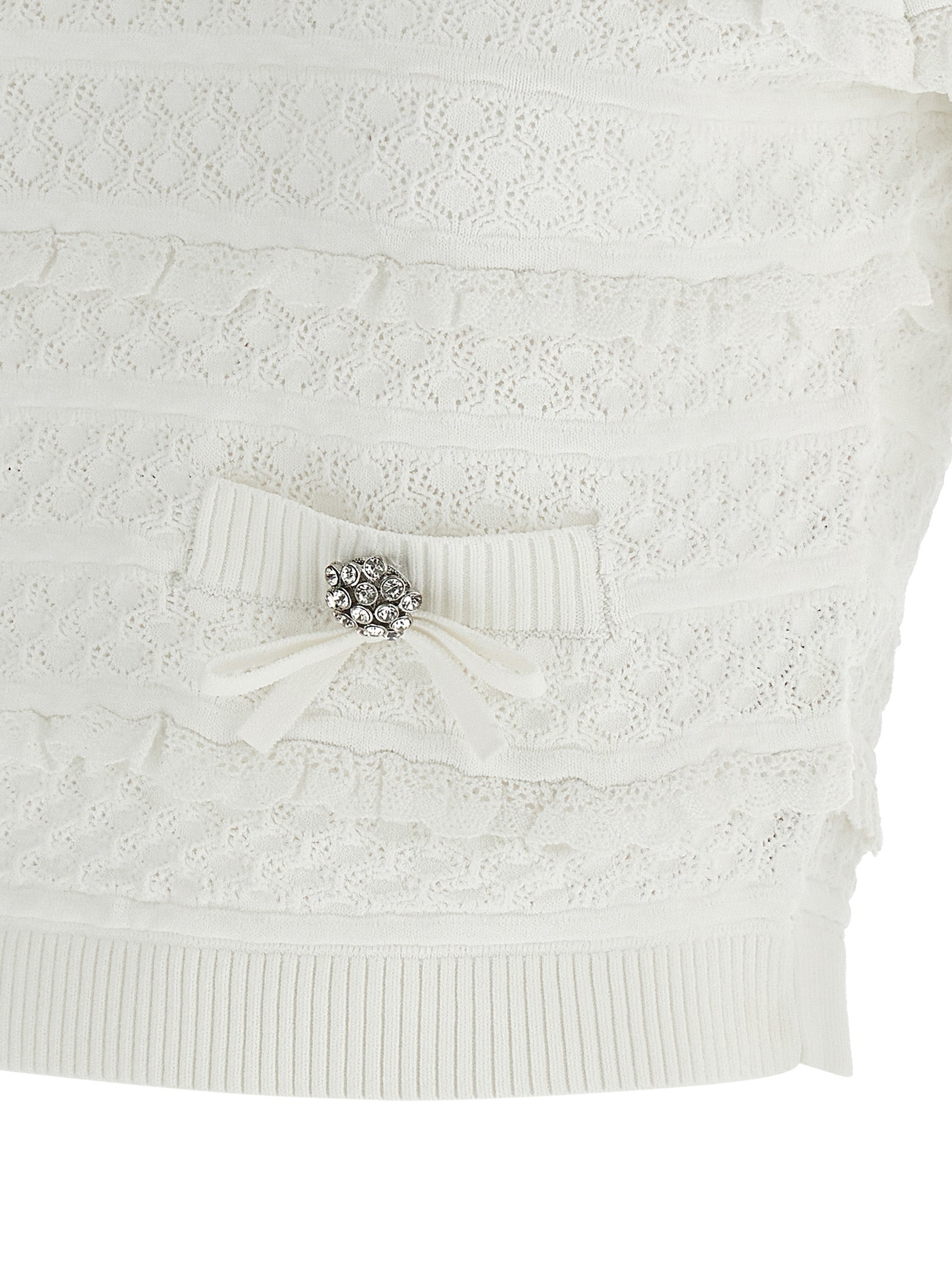 Self-Portrait Pointelle Knit Top