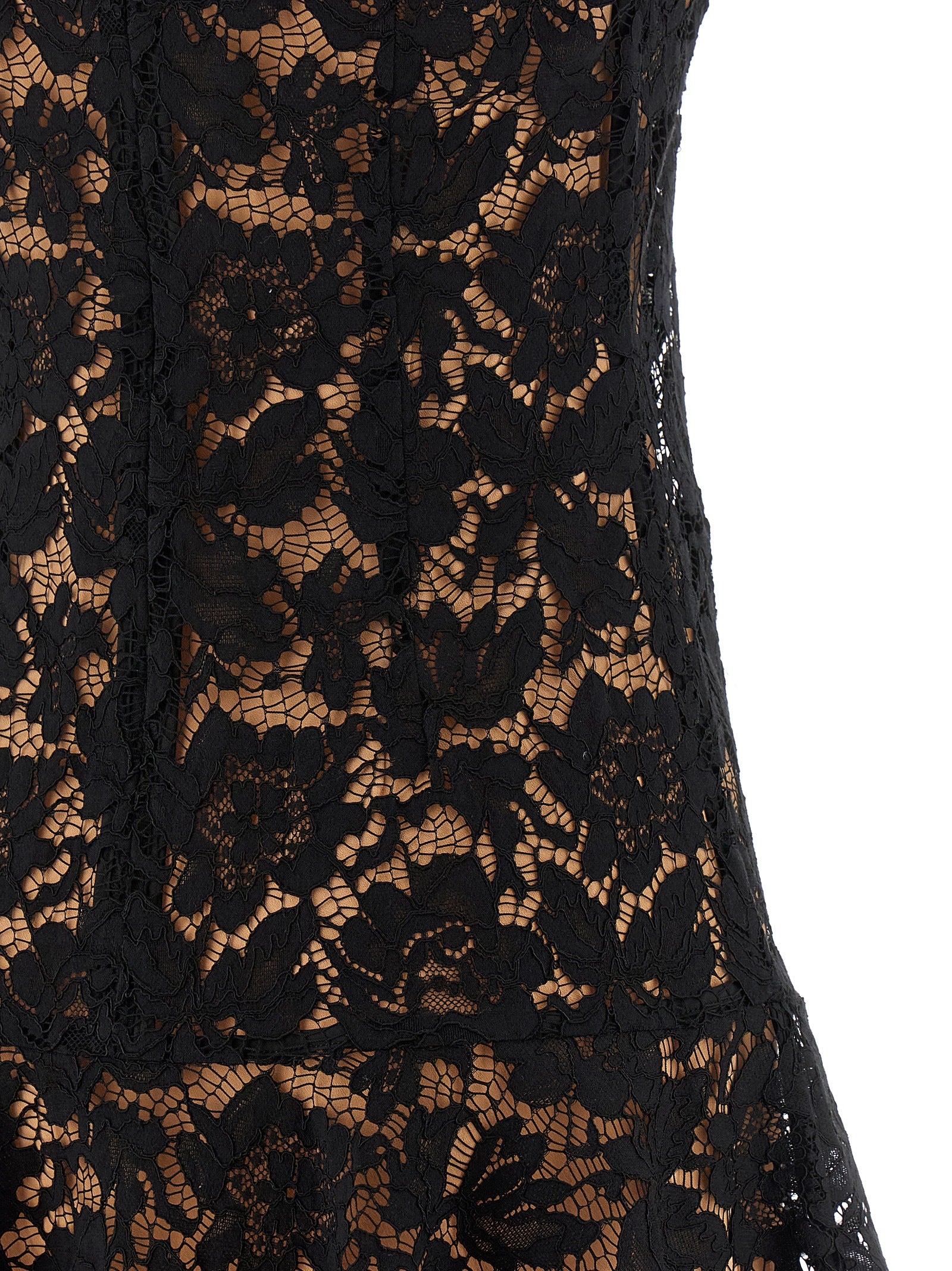 Self-Portrait Black Lace Crystal Dress