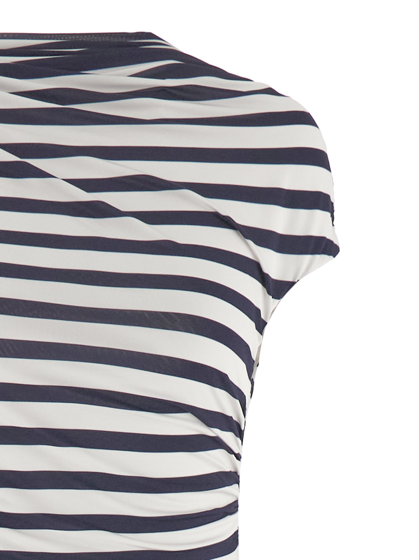 Self-Portrait Navy Stripe Jersey Maxi Dress