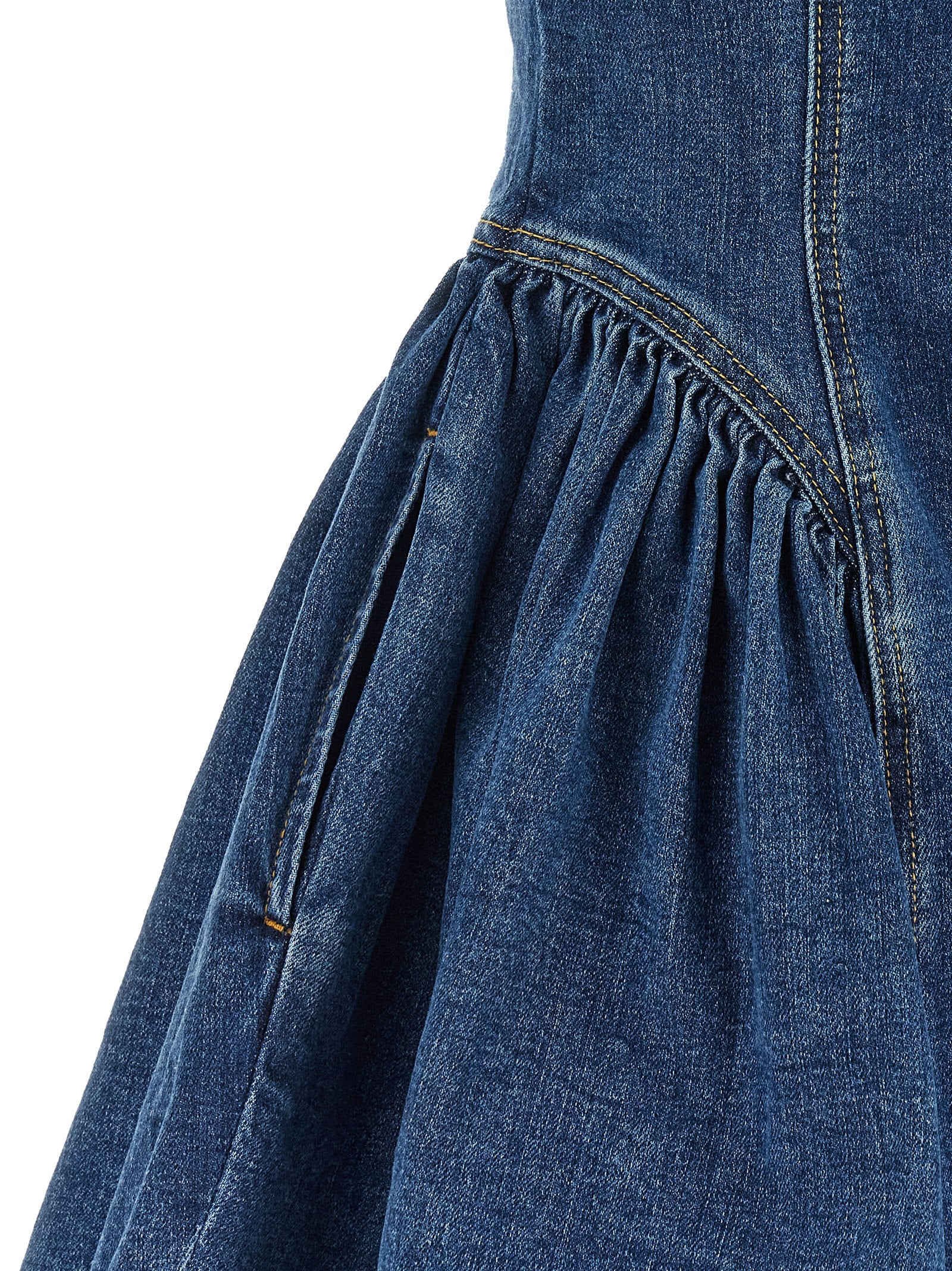 Self-Portrait Denim Mini Dress