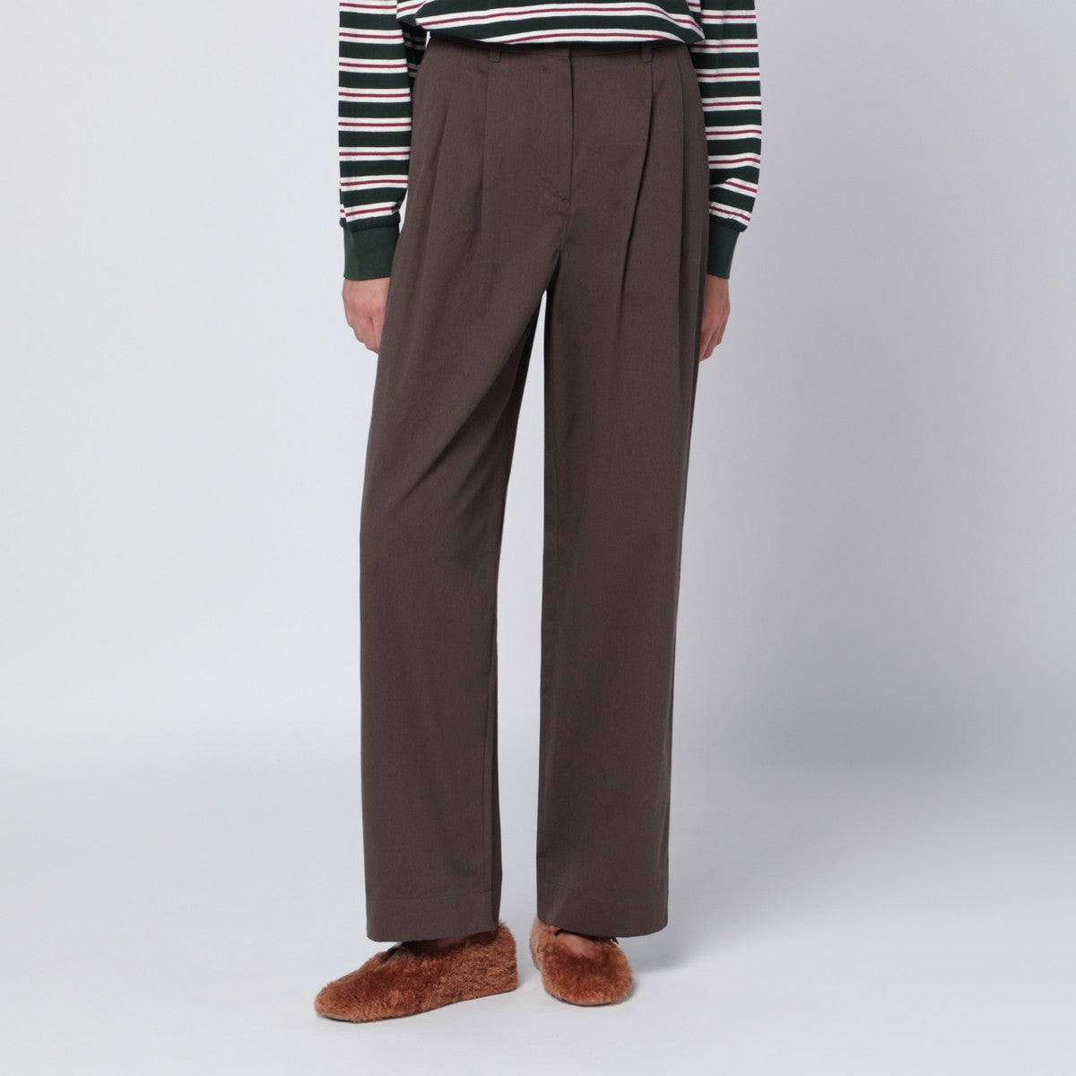 Dunst Brown cotton trousers