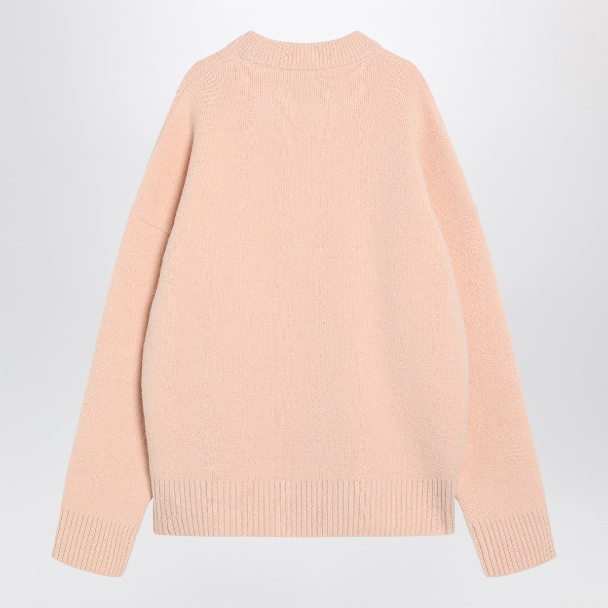 Ami Paris Powder pink wool blend sweater Ami De Coeur