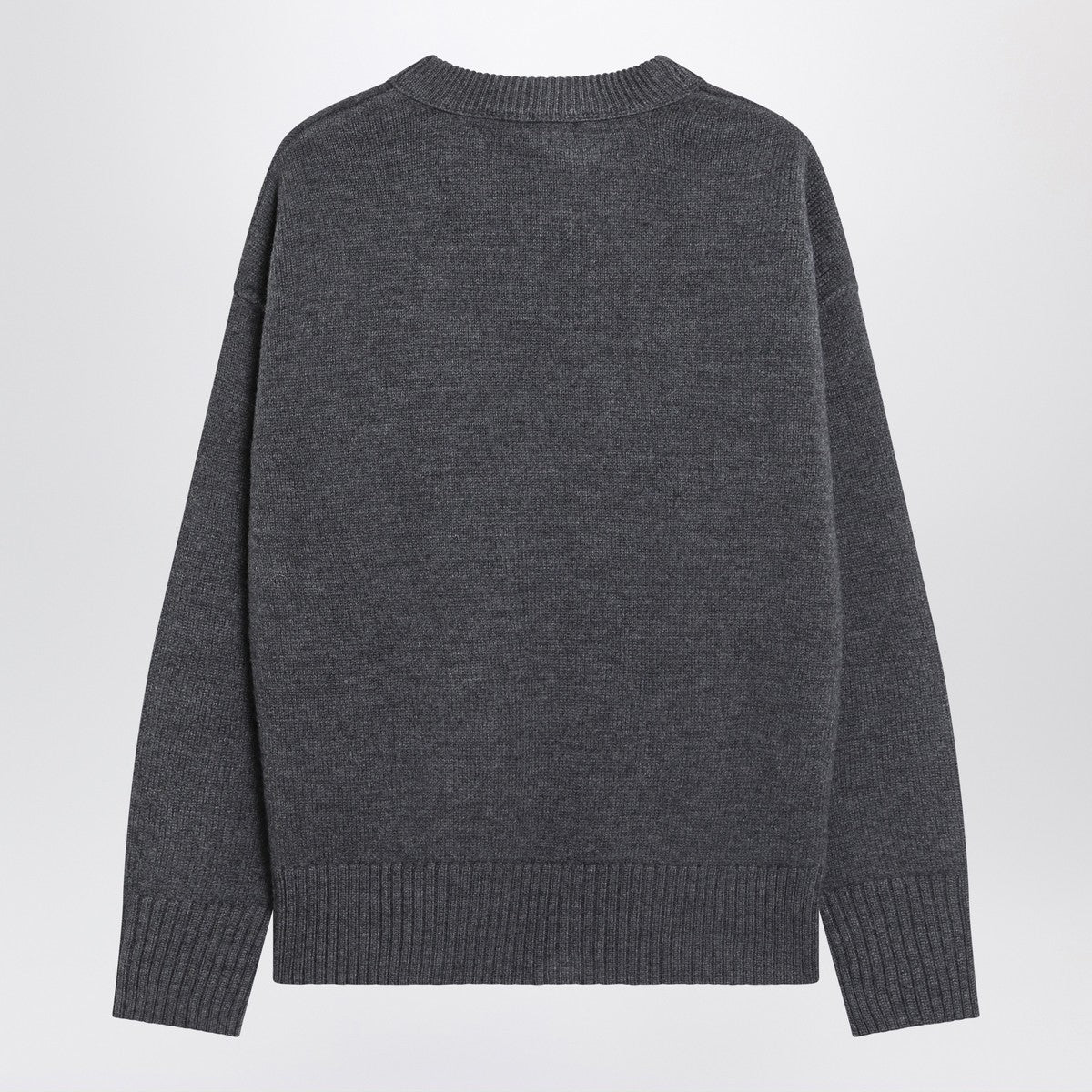 Ami Paris Grey Ami De Coeur wool sweater