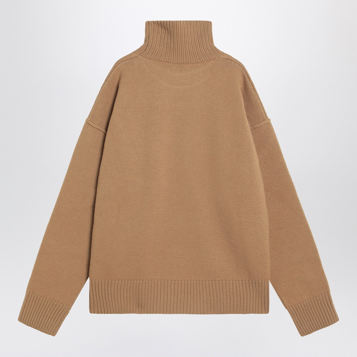Ami Paris Camel Ami De Coeur turtleneck sweater