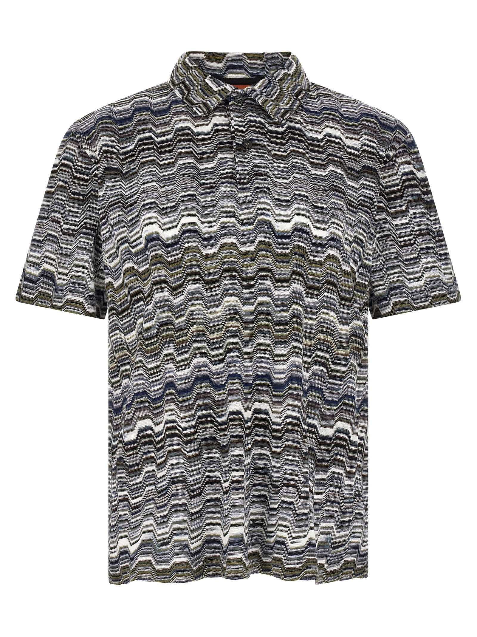 Missoni Irregular Zigzag Polo Shirt