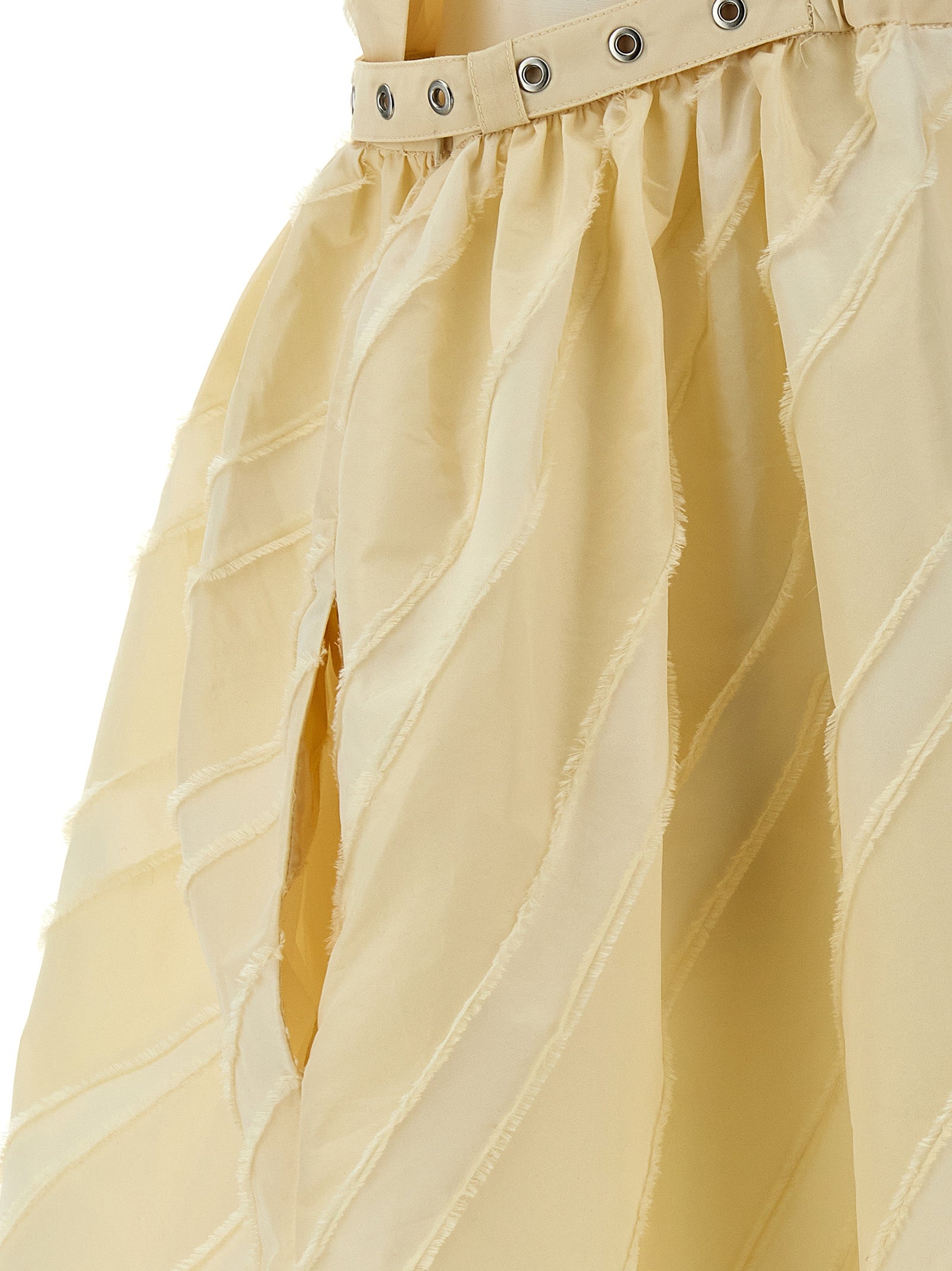 Ganni Off-white Stripe Strap Dress