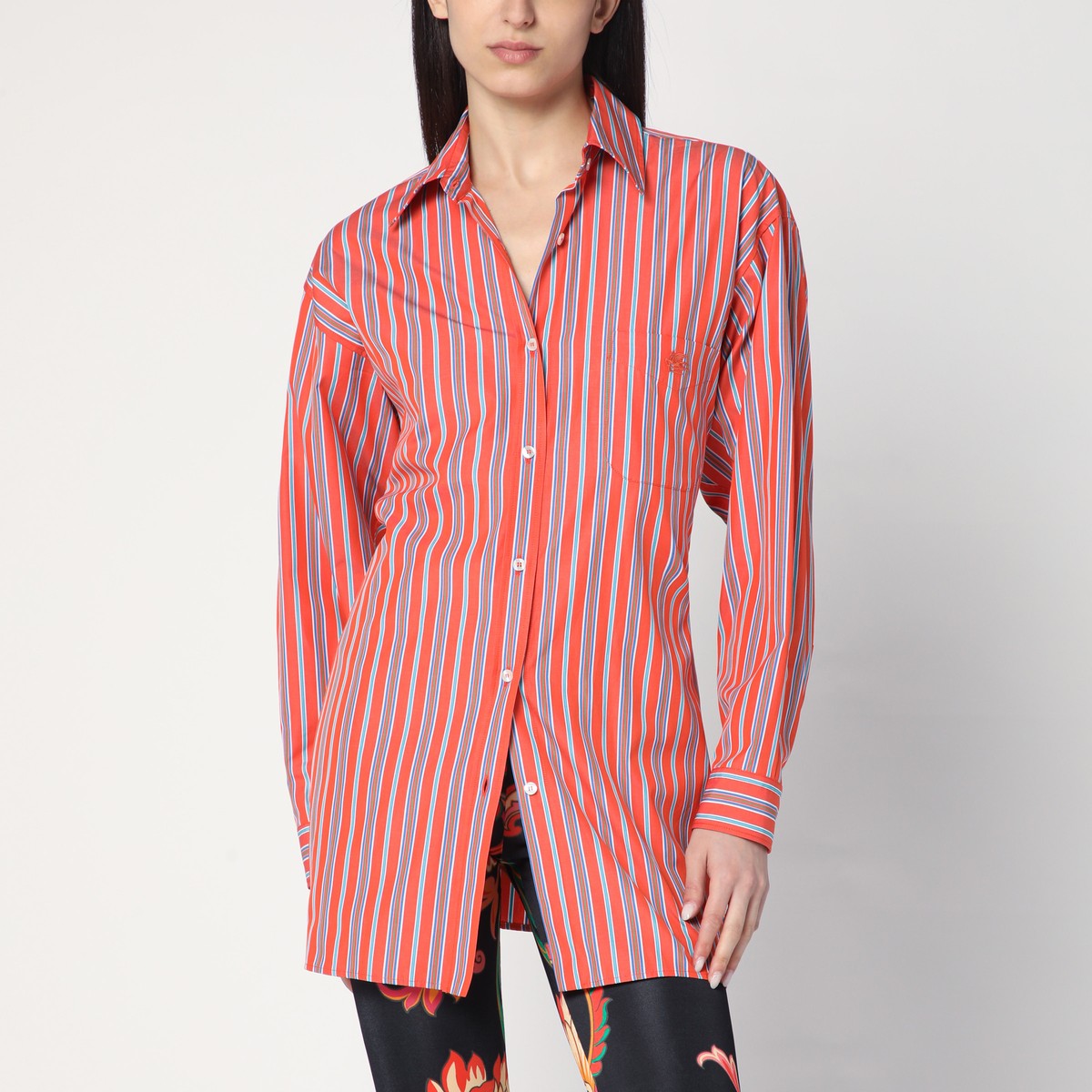 ETRO Striped shirt with knotted detail