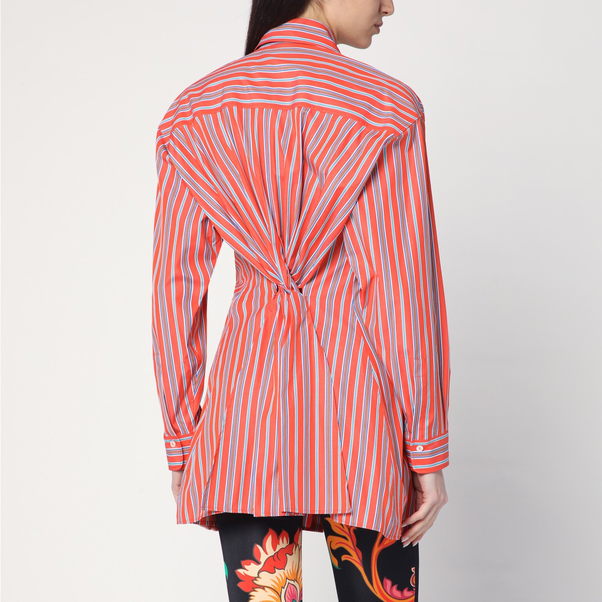 ETRO Striped shirt with knotted detail