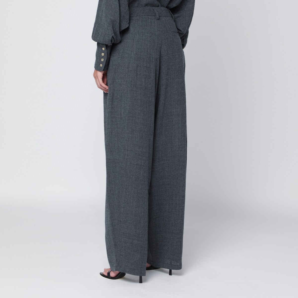 DARKPARK Grey melange Phebe wide-leg trousers