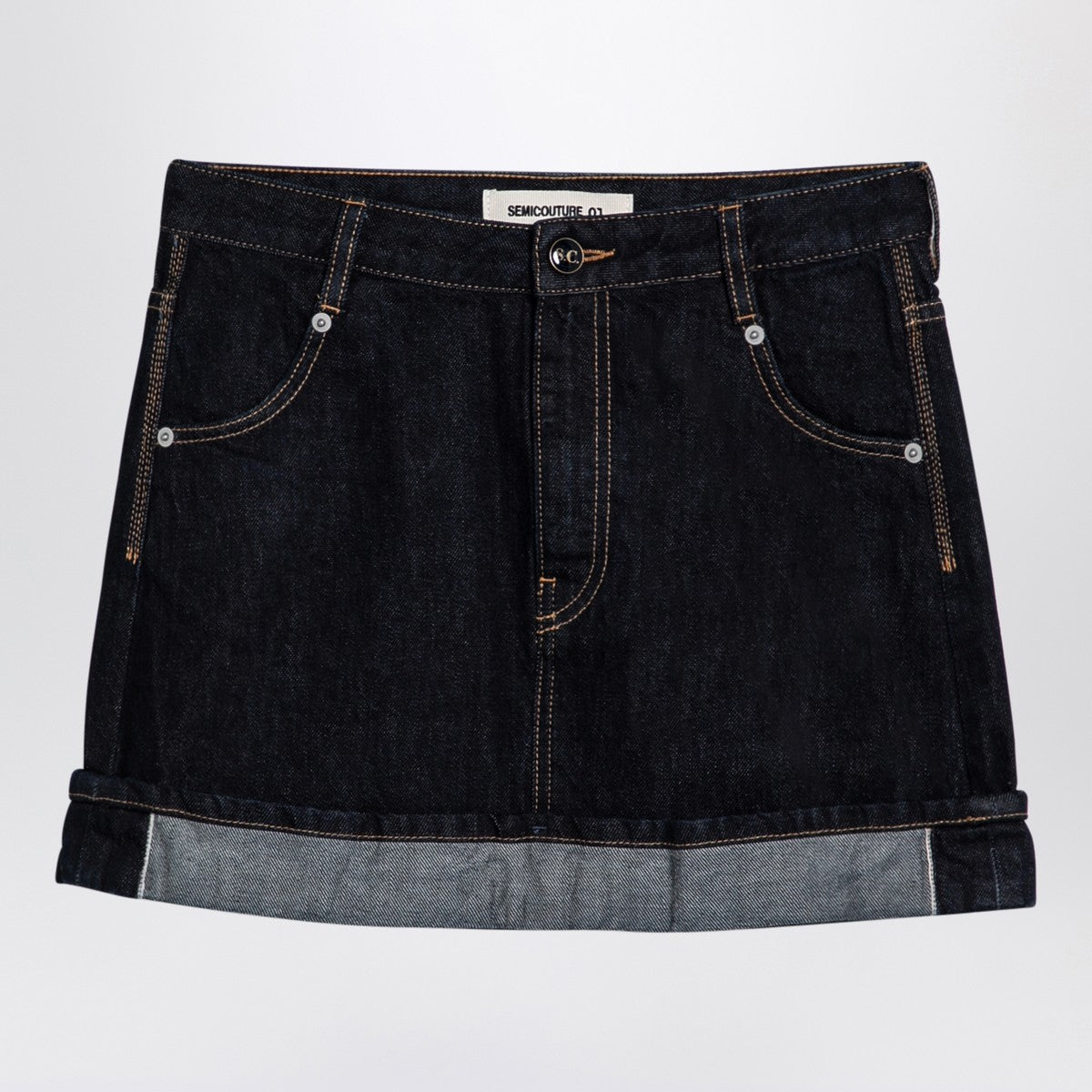 Semicouture Floriane miniskirt in dark denim